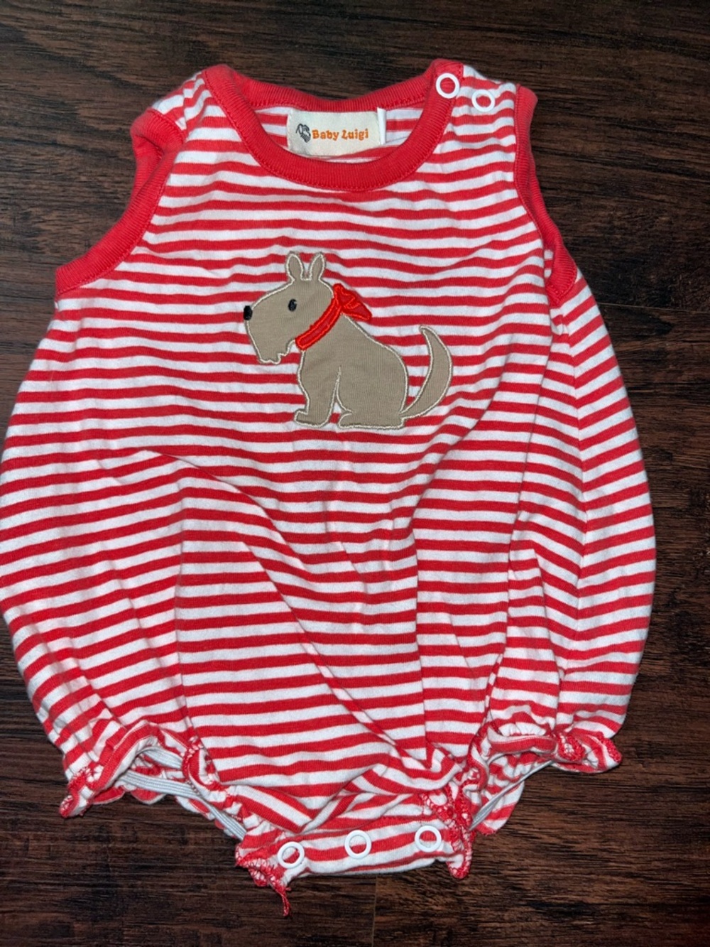Baby Luigi onesie outfit 6m puppy dog